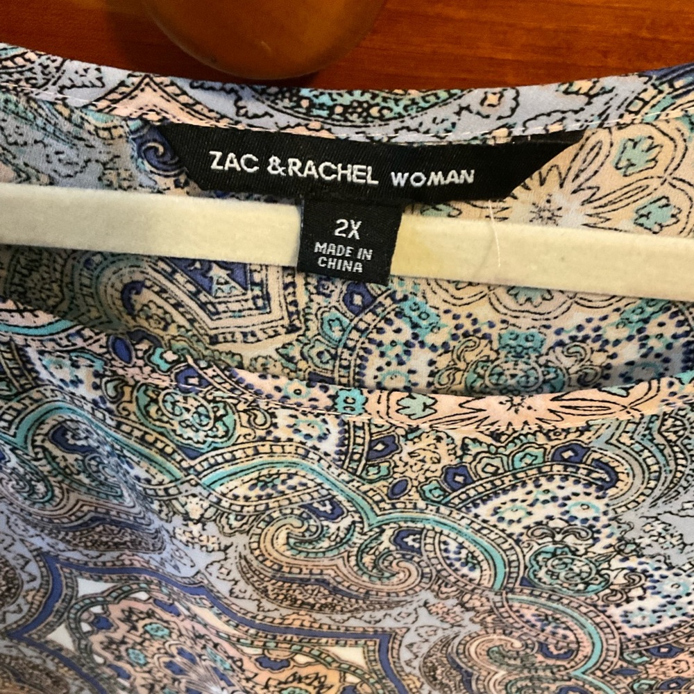 Zac & Rachel Multicolor Patterned Blouse - Picture 4 of 6